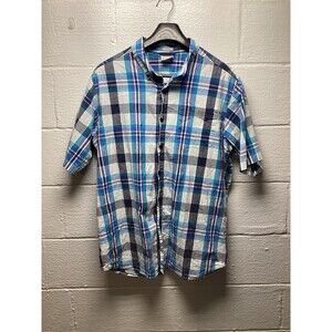 Columbia Shirt Men's Sz XLT Sportwear Regular Fit Short Sleeve Blue/ Purple